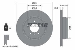 DISC FRANA TEXTAR 92123103 - Compatibil cu BMW