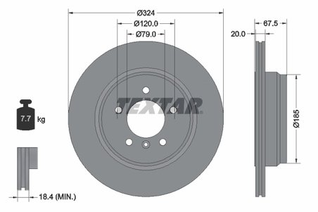 DISC FRANA TEXTAR 92123103 - Compatibil cu BMW
