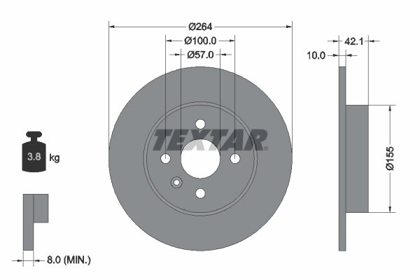 Disc frana Textar 92124703