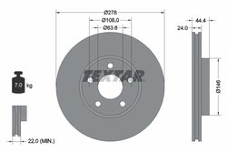 DISC FRANA TEXTAR 92124803 - Compatibil cu FORD