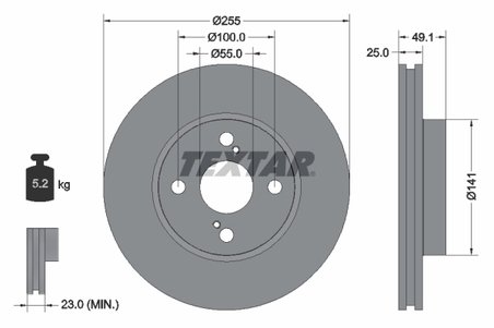 Disc frana Textar 92125903