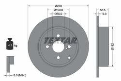 DISC FRANA TEXTAR 92126303 - Compatibil cu TOYOTA