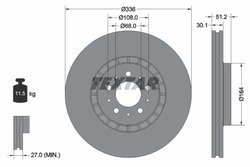 Disc frana Textar 92126705