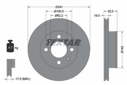DISC FRANA TEXTAR 92128503 - Compatibil cu DODGE, HYUNDAI, KIA (DYK)
