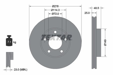 Disc frana Textar 92130303