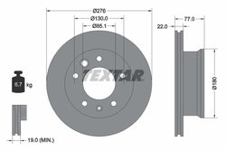 Disc frana Textar 92131503