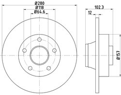 DISC FRANA TEXTAR 92131600 - Piesa auto compatibila cu mai multe marci