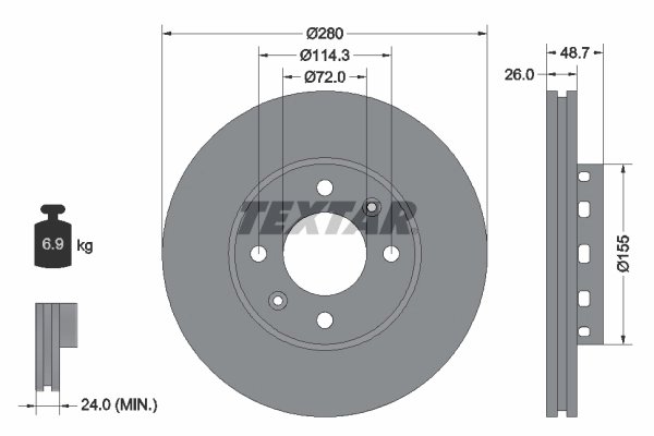 Disc frana Textar 92131700