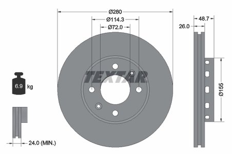 Disc frana Textar 92131700