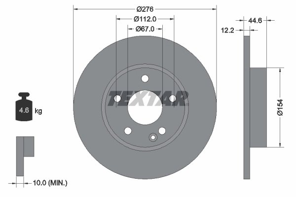Disc frana Textar 92131803