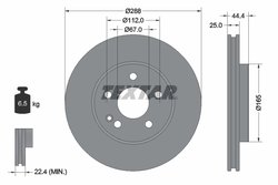 DISC FRANA TEXTAR 92132005 - Compatibil cu MERCEDES-BENZ