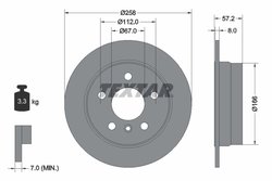 DISC FRANA TEXTAR 92132103 - Compatibil cu MERCEDES-BENZ