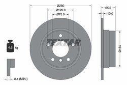 Disc frana Textar 92132903