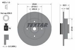 DISC FRANA TEXTAR 92133303 - Compatibil cu CITROEN, CITROEN (DF-PSA), PEUGEOT, PEUGEOT (DF-PSA)