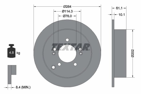 Disc frana Textar 92134000
