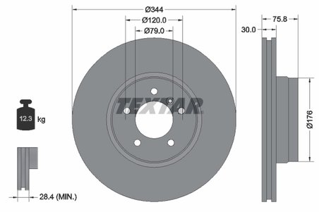 Disc frana Textar 92134400