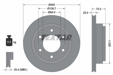 Disc frana Textar 92135103