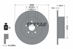 DISC FRANA TEXTAR 92135903 - Compatibil cu TOYOTA