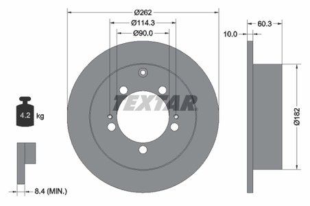 Disc frana Textar 92136103