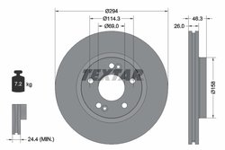Disc frana Textar 92136403