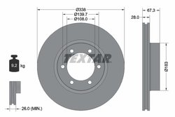 Disc frana Textar 92137303
