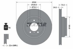 DISC FRANA TEXTAR 92137805 - Compatibil cu BMW