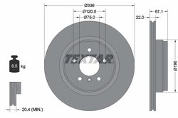 DISC FRANA TEXTAR 92137905 - Compatibil cu BMW