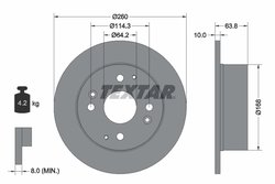 DISC FRANA TEXTAR 92138600 - Compatibil cu HONDA