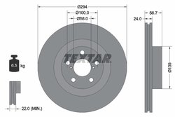 DISC FRANA TEXTAR 92139500 - Compatibil cu SAAB, SCION, SUBARU, TOYOTA