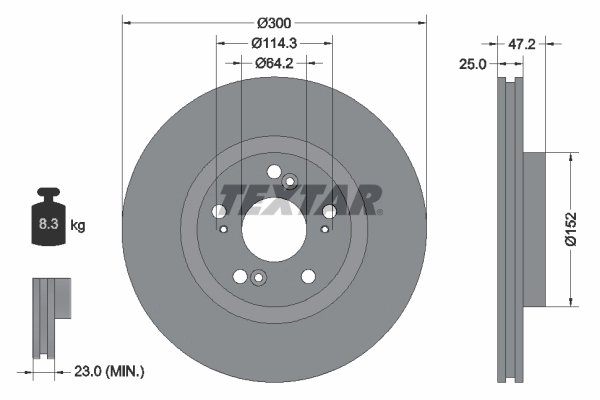 Disc frana Textar 92140903