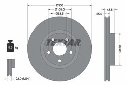 DISC FRANA TEXTAR 92141305 - Compatibil cu FORD, FORD (CHANGAN), FORD AUSTRALIA, VOLVO, VOLVO (CHANGAN)