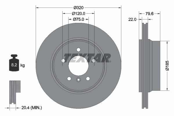 DISC FRANA TEXTAR 92141603 - Compatibil cu BMW