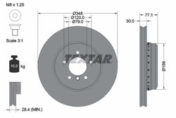 DISC FRANA TEXTAR 92141825 - Compatibil cu BMW