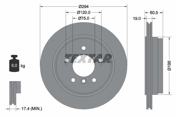 DISC FRANA TEXTAR 92141703 - Compatibil cu BMW