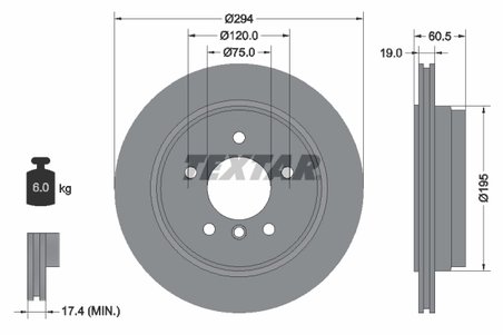 DISC FRANA TEXTAR 92141703 - Compatibil cu BMW