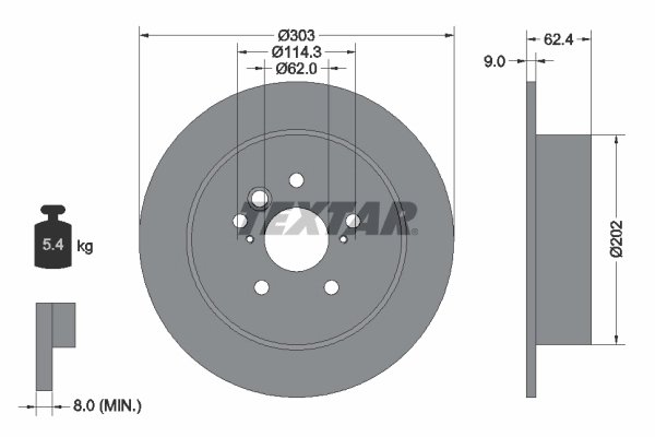 Disc frana Textar 92144103