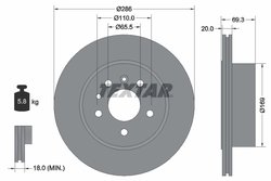 Disc frana Textar 92144900