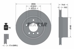 DISC FRANA TEXTAR 92146103 - Compatibil cu ALPINA, BMW