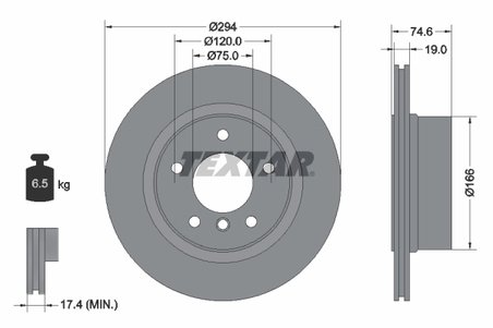 DISC FRANA TEXTAR 92146103 - Compatibil cu ALPINA, BMW