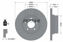 DISC FRANA TEXTAR 92146303 - Compatibil cu BMW