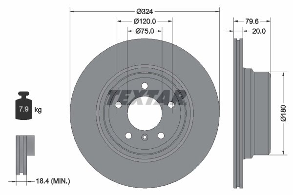 DISC FRANA TEXTAR 92146303 - Compatibil cu BMW