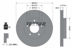 DISC FRANA TEXTAR 92146503 - Compatibil cu FORD, FORD AUSTRALIA, FORD USA, MAZDA, MERCURY