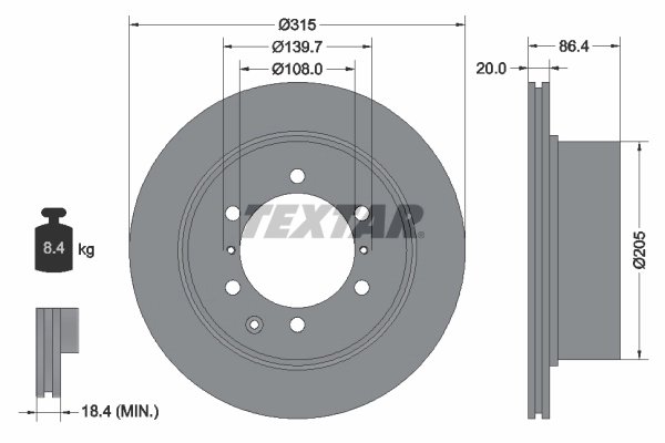 Disc frana Textar 92146703