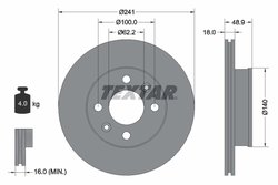 DISC FRANA TEXTAR 92147103 - Compatibil cu DODGE, HYUNDAI, INOKOM, KIA, NAZA