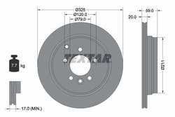 DISC FRANA TEXTAR 92147603 - Compatibil cu LAND ROVER