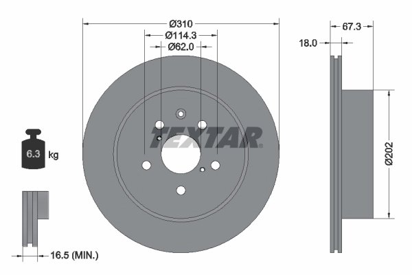 Disc frana Textar 92148003