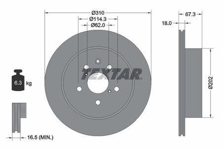 Disc frana Textar 92148003