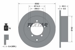 DISC FRANA TEXTAR 92148600 - Compatibil cu MITSUBISHI
