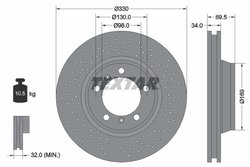 Disc frana Textar 92150005