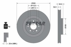 DISC FRANA TEXTAR 92150705 - Compatibil cu MERCEDES-BENZ